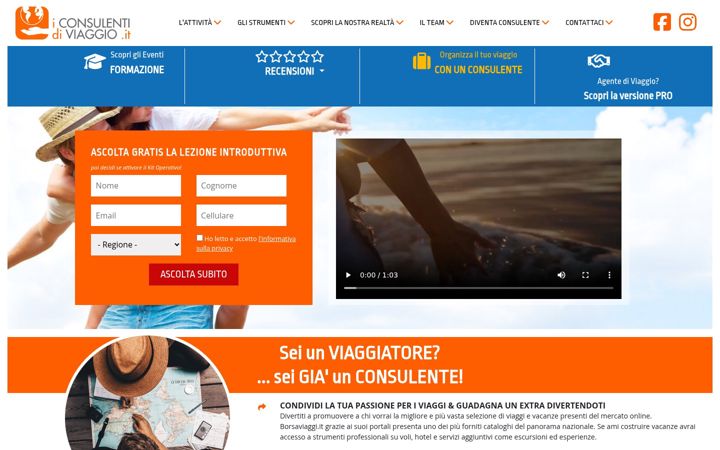 Screenshot of iconsulentidiviaggio.it