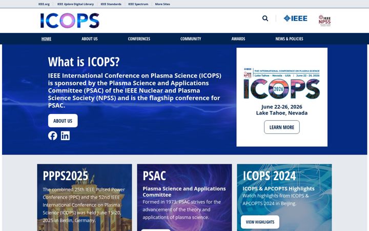 Screenshot of icops.ieee.org