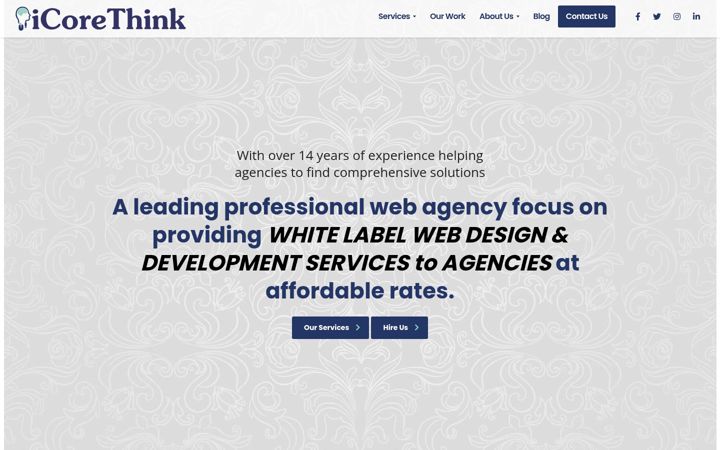 Screenshot of icorethink.com