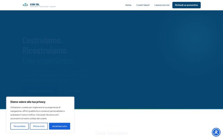 Screenshot of icorisrl.it