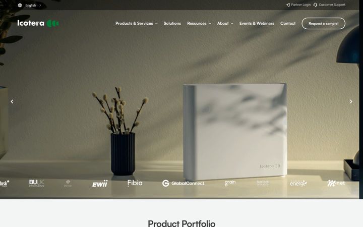 Screenshot of icotera.com
