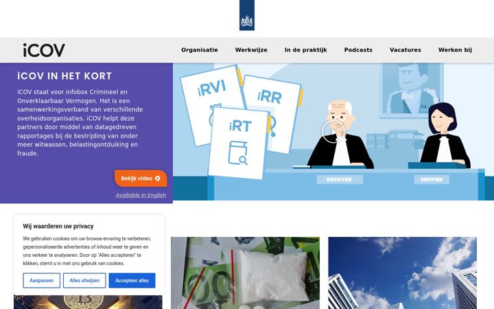 Screenshot of icov.nl