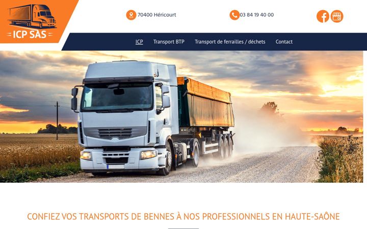 Screenshot of icp-transports.fr