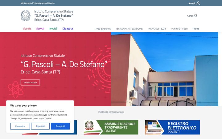 Screenshot of icpascolidestefano.edu.it