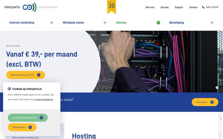 Screenshot of icpcorehosting.nl
