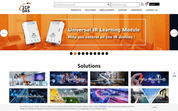 Screenshot of icpdas.com