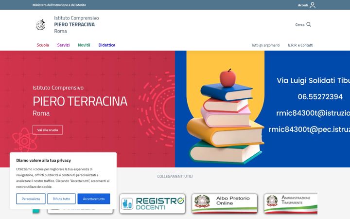Screenshot of icpieroterracina.edu.it
