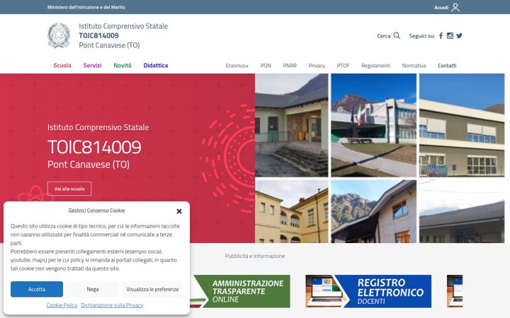 Screenshot of icpontcanavese.edu.it