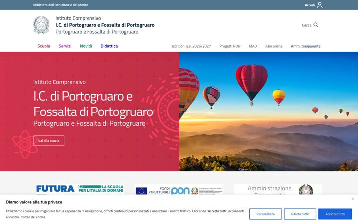 Screenshot of icportogruarofossalta.edu.it