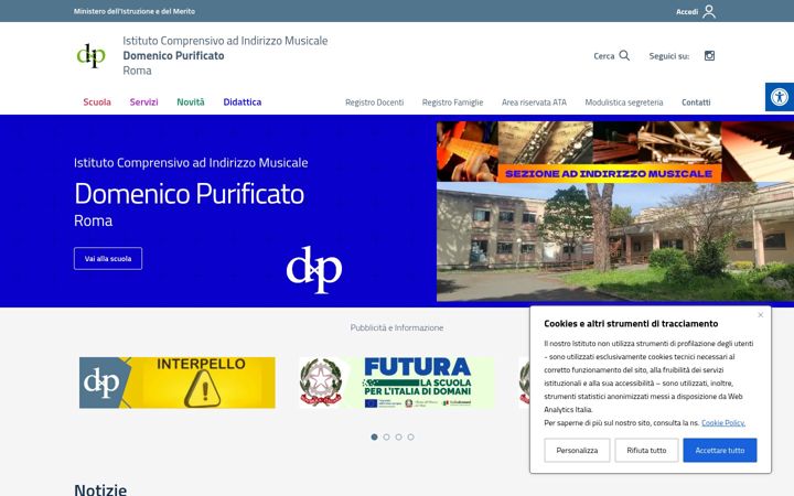 Screenshot of icpurificato.edu.it