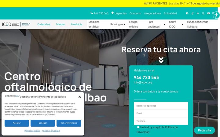 Screenshot of icqo.org