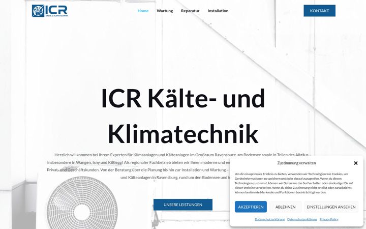 Screenshot of icr-kaeltetechnik.com