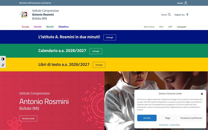 Screenshot of icr.edu.it