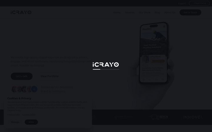Screenshot of icrayo.co.uk