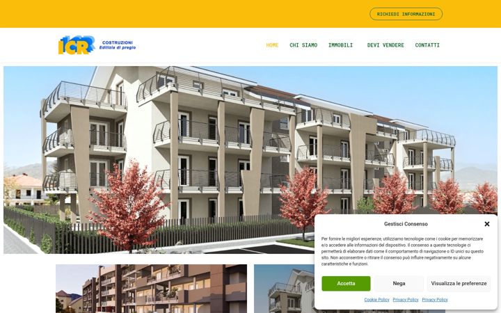 Screenshot of icrcostruzioni.it