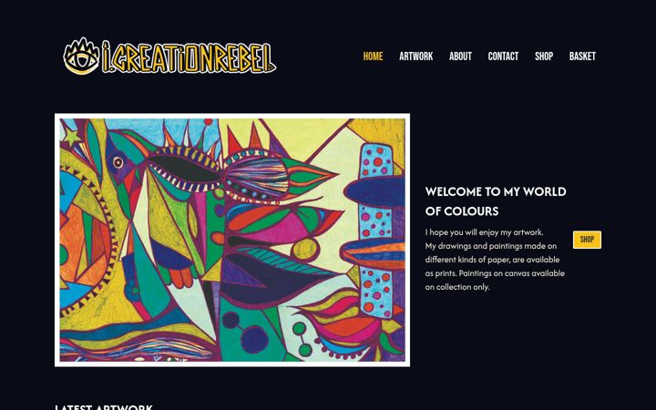 Screenshot of icreationrebel.com