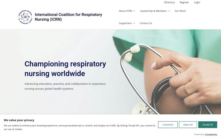 Screenshot of icrespinurses.com