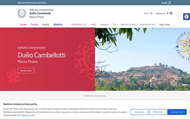 Screenshot of icroccapriora.edu.it