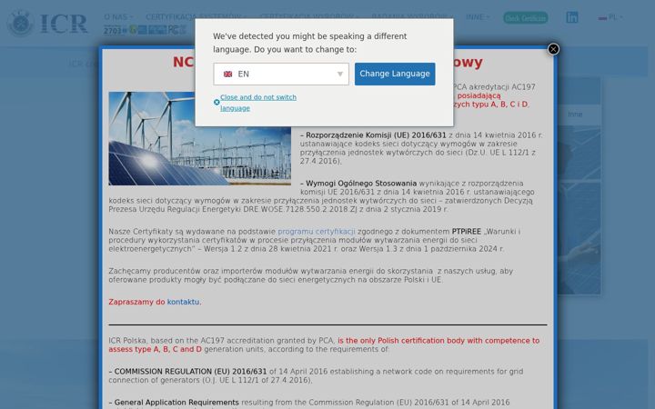 Screenshot of icrpolska.com