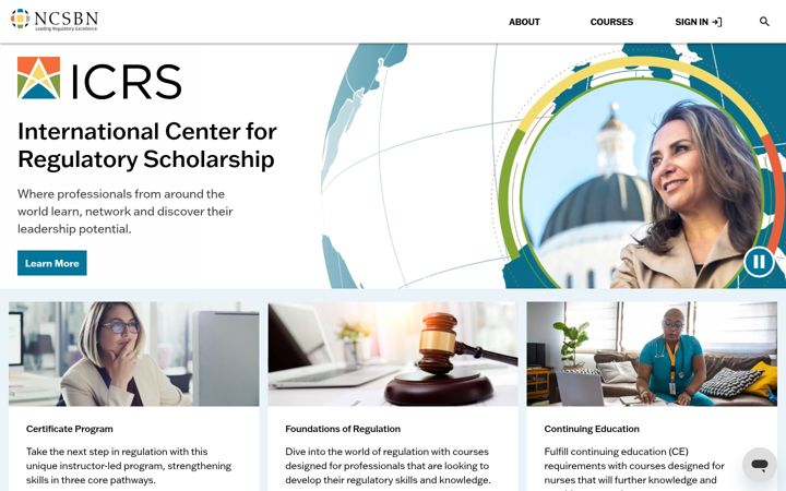 Screenshot of icrsncsbn.org