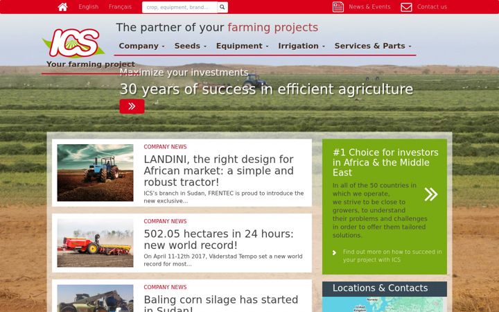 Screenshot of ics-agri.com