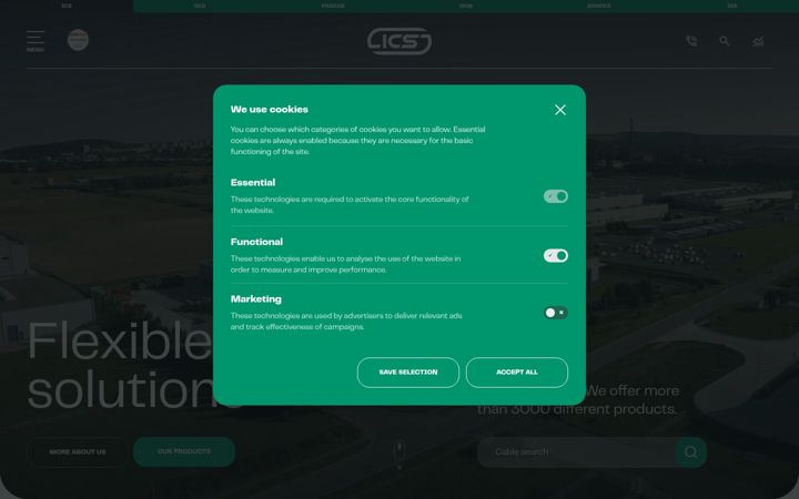 Screenshot of ics-cables.sk