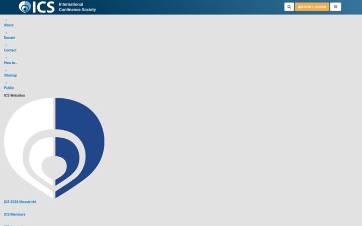 Skjámynd af ics.org