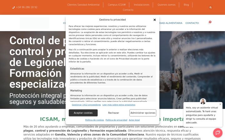 Screenshot of icsam.net