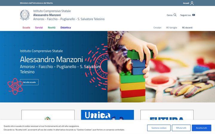Screenshot of icsamorosi.edu.it