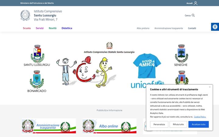 Screenshot of icsantulussurgiu.edu.it