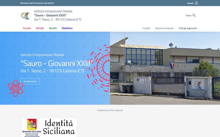 Screenshot of icsauro-giovannixxiii.edu.it