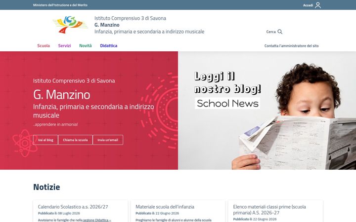 Screenshot of icsavona3.edu.it