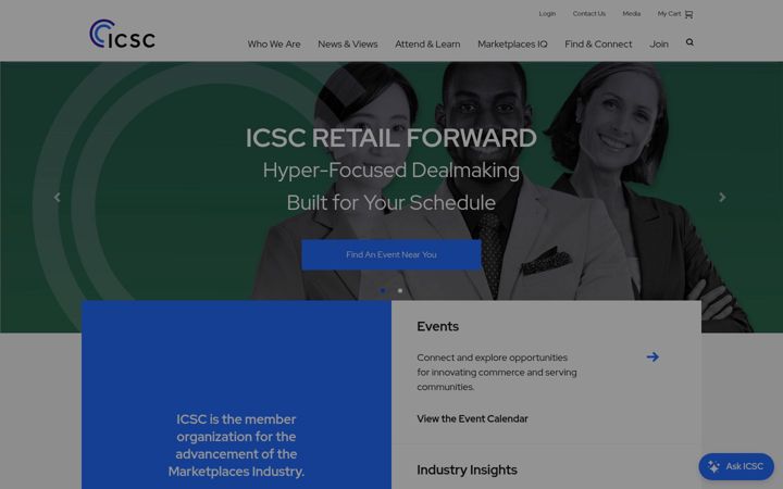 Screenshot von icsc.org