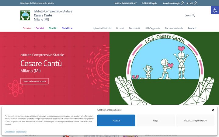 Screenshot of icscantu.edu.it
