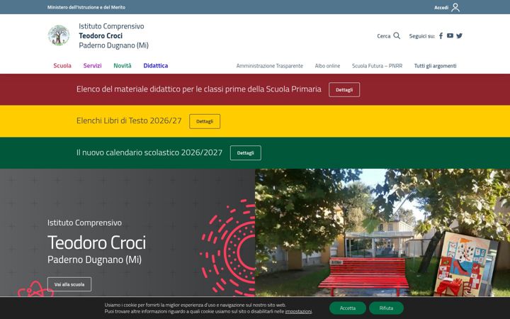 Screenshot of icscroci.edu.it