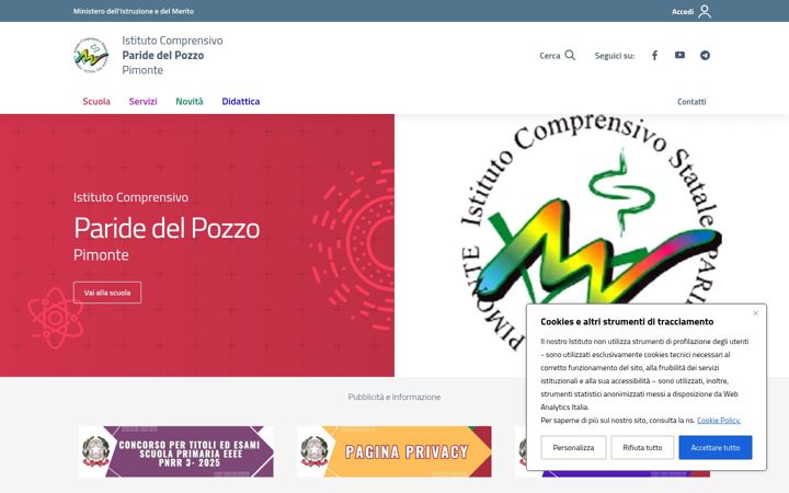 Screenshot of icsdelpozzo.edu.it
