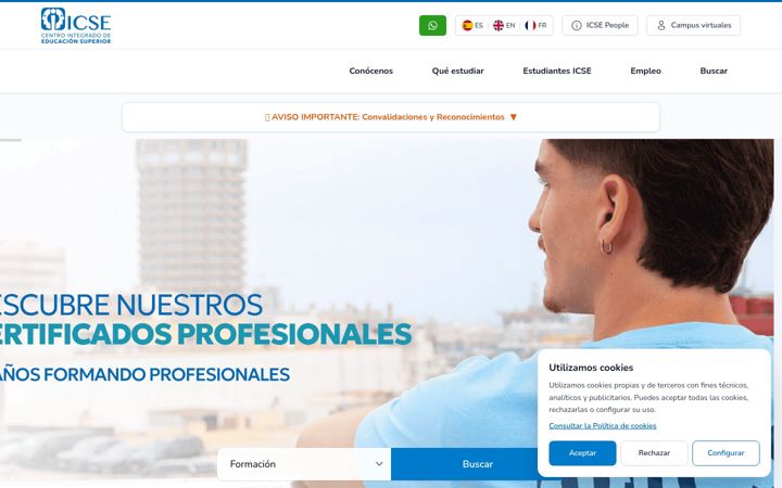 Screenshot of icse.es