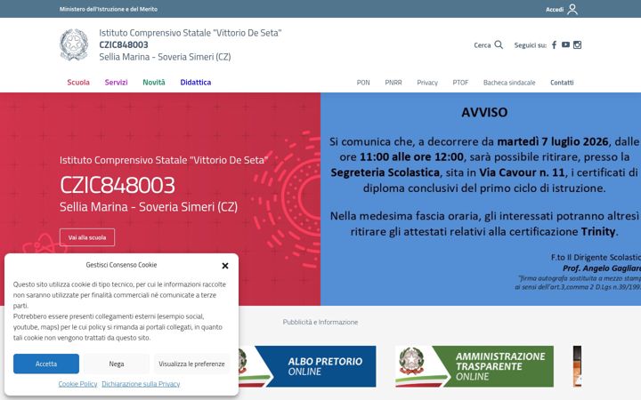 Screenshot of icselliamarina.edu.it