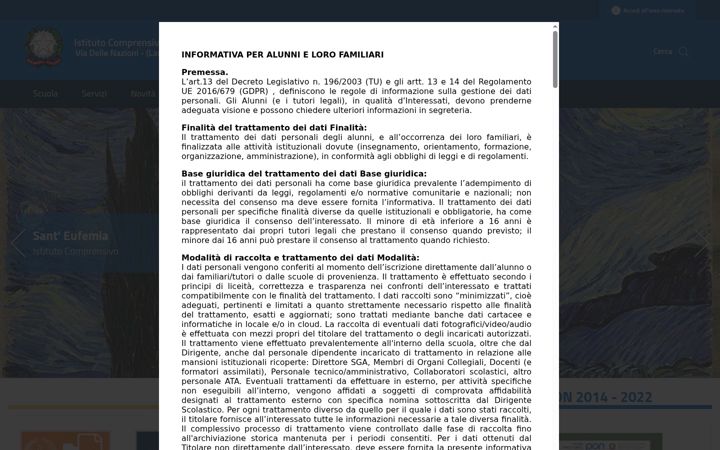 Screenshot of icseufemia.edu.it