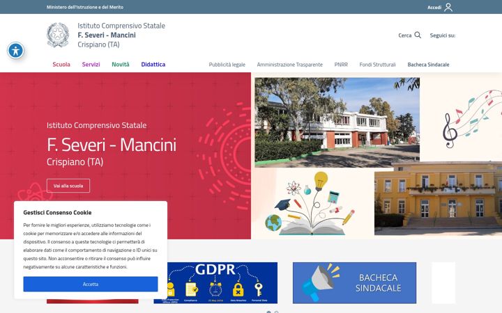 Screenshot of icseverimancini.edu.it