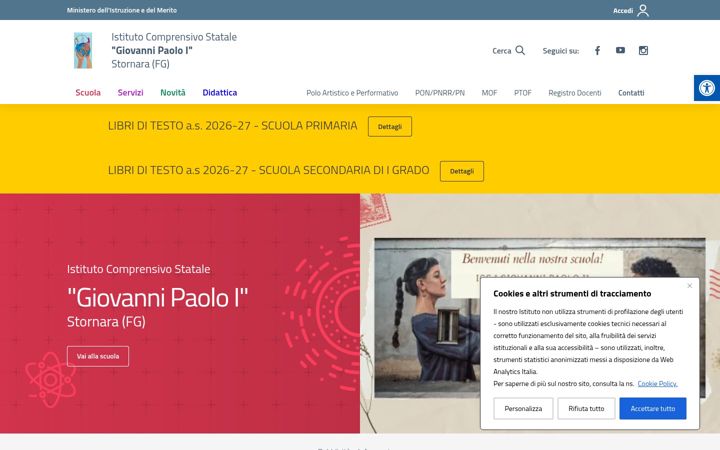 Screenshot of icsstornara.edu.it