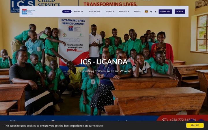 Screenshot of icsuganda.org
