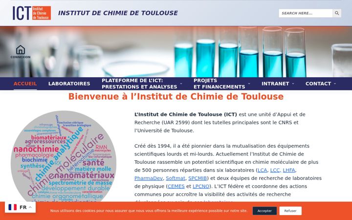 Screenshot of ict.cnrs.fr