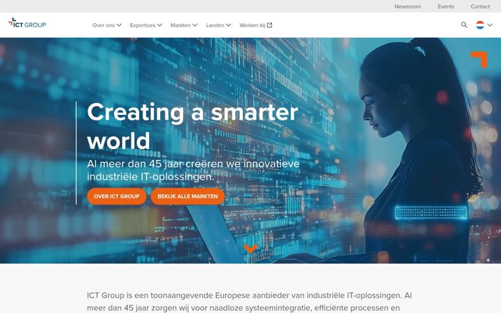 Screenshot of ict.eu