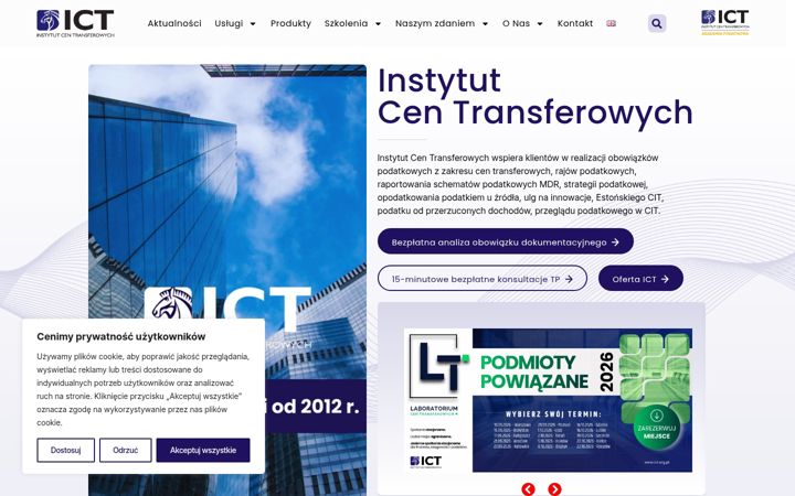 Screenshot of ict.org.pl