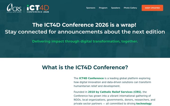 Screenshot of ict4dconference.org