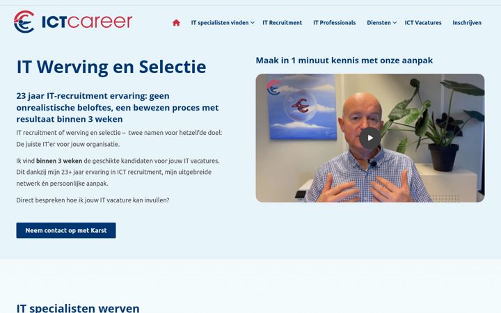 Screenshot of ictcareer.com