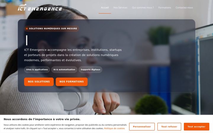 Screenshot of ictemergence.com