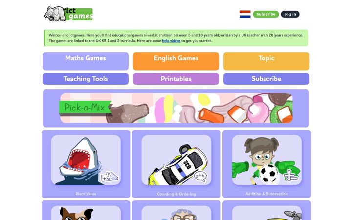 Screenshot of ictgames.com