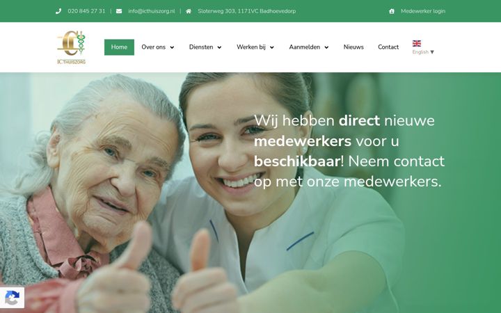 Screenshot of icthuiszorg.nl